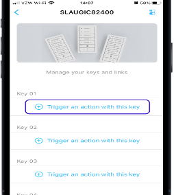 Keypad linking screen